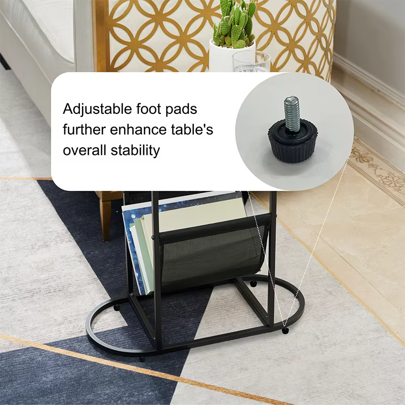 Petites Tables d'Appoint promenales en Verre, Petit Espace de Salon avec Magazines, Espace de Rangem