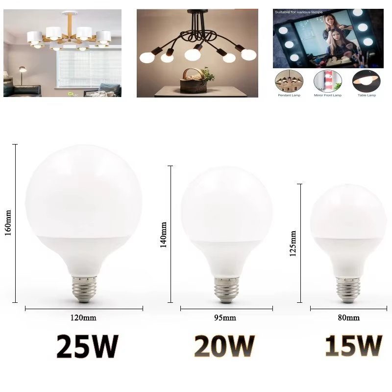 Ampoule LED à économie d'énergie, lumière mondiale, blanc chaud, 30W, 20W, 15W, G70, G80, G95, G120