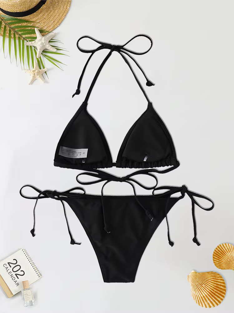 2 pièce/ensemble 2024 mode Sexy maillot de bain femmes Bikinis ensemble Triangle maillots de bain St