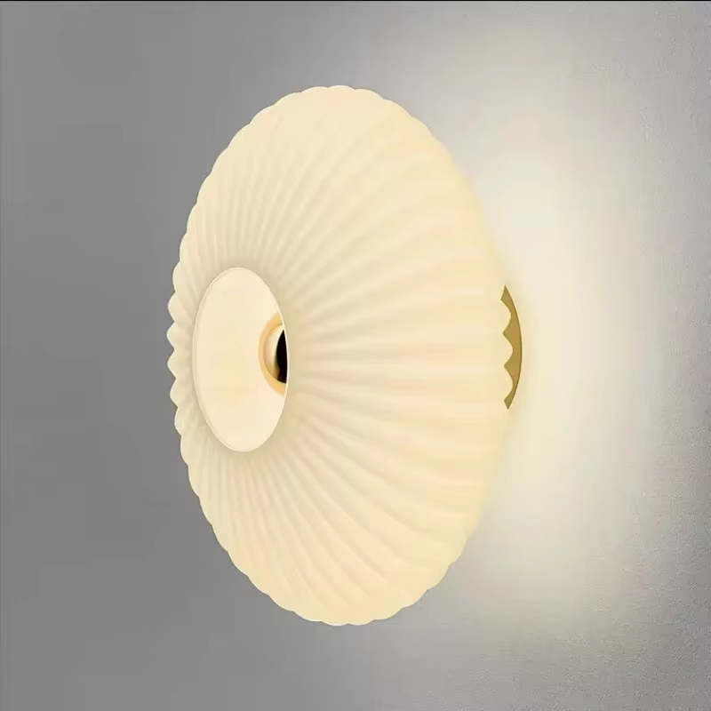 Appliques murales LED nordiques en verre ondulé, luminaires décoratifs pour couloir, allée, escalier