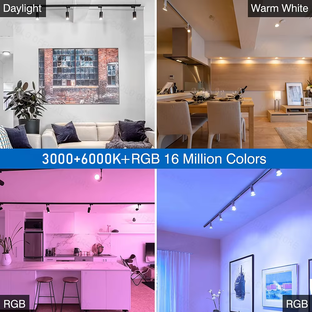 ZigBee GU10 WiFi ampoule LED intelligente RGB W + C 5W lampes à intensité variable EWelink APP contr