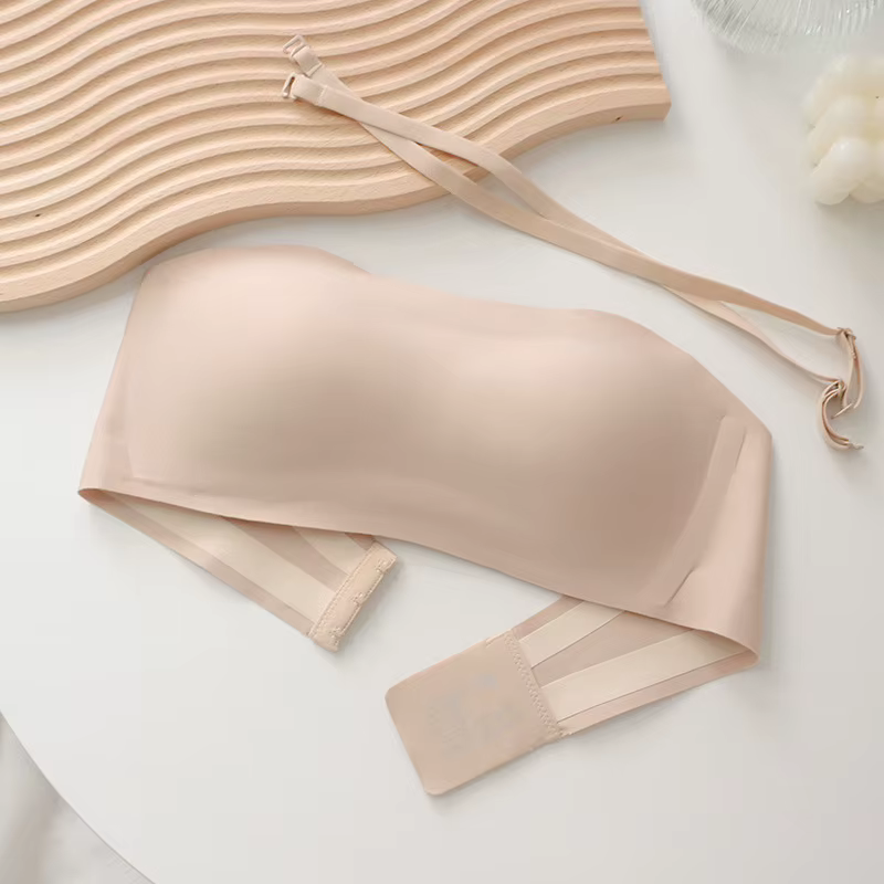 Soutien-gorge sans bretelles pour femmes, sans armatures, invisible, avec coussinets, sans coutures,