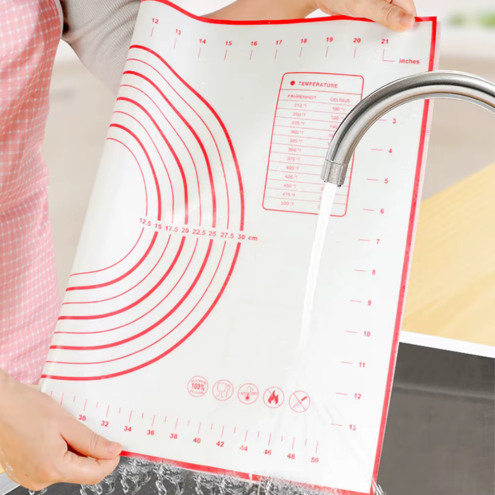 Tapis de pétrissage en silicone antiadhésif 40x26x60cm pour pâtisserie, crêpes, pâte à pizza – Outil