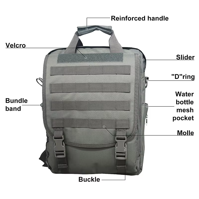 Sac à dos pour ordinateur portable Molle, sacs DulMessenger, sac banane, ceinture, épaule, camping, 