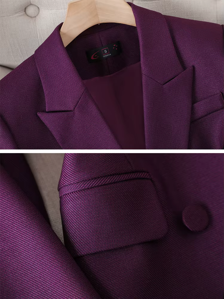 Blazer et pantalon imbibés pour femme, veste à manches longues, surintendant ser, vêtements de trava