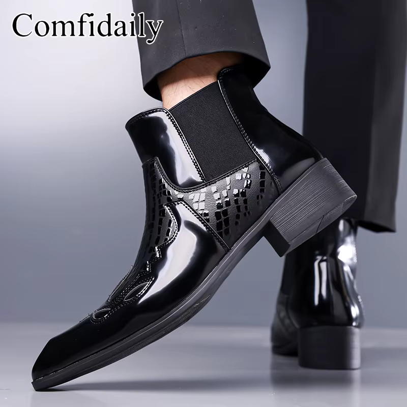 Bottes Chelsea pour hommes, style britannique, tendance de la mode, confortables, antidérapantes, en