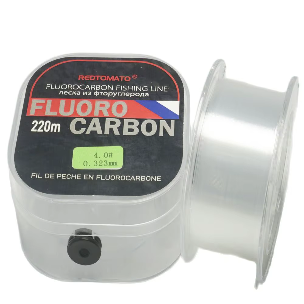 Ligne de pêche souple fluorocarbone 220m, monofilament en fibre de carbone japonaise, ligne de relan