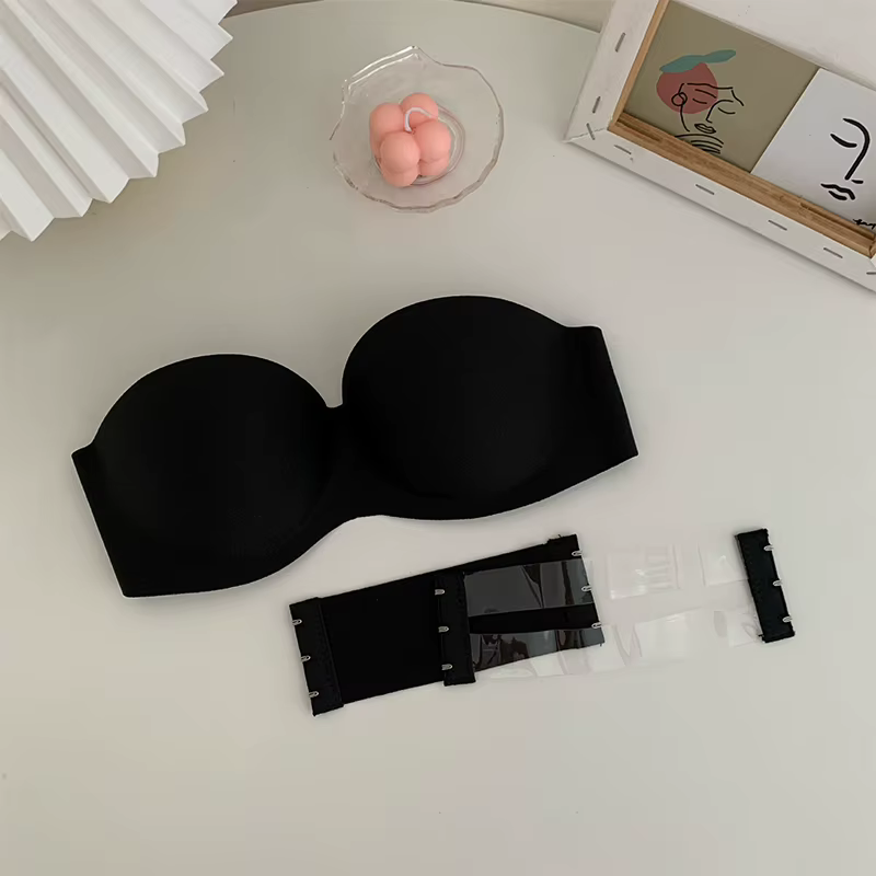 Soutien-gorge push-up invisible sans bretelles, sans couture, antidérapant, bralette dos nu, tube to