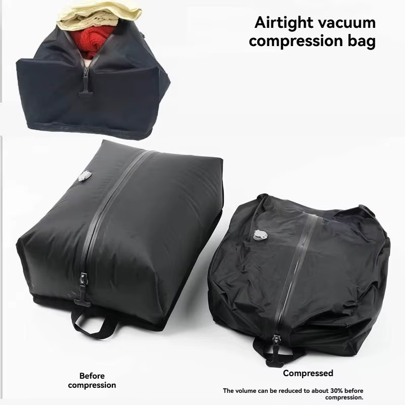 Sac à dos de voyage à pompe à air intégrée scellé sous vide, sac à dos de voyage extensible, équipé 