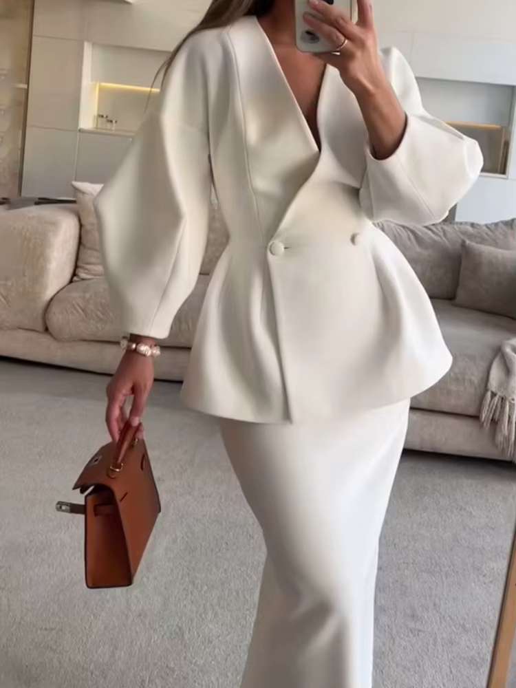 Ensemble de vêtements pour femmes, commerce extérieur européen et américain, à la mode, couleur unie
