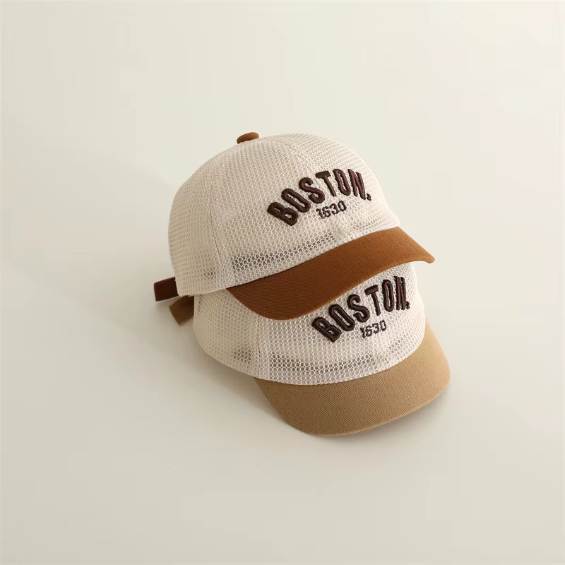 Casquette de baseball brodée pour bébé, respirante en maille, pour l'été, chapeau de soleil pour tou