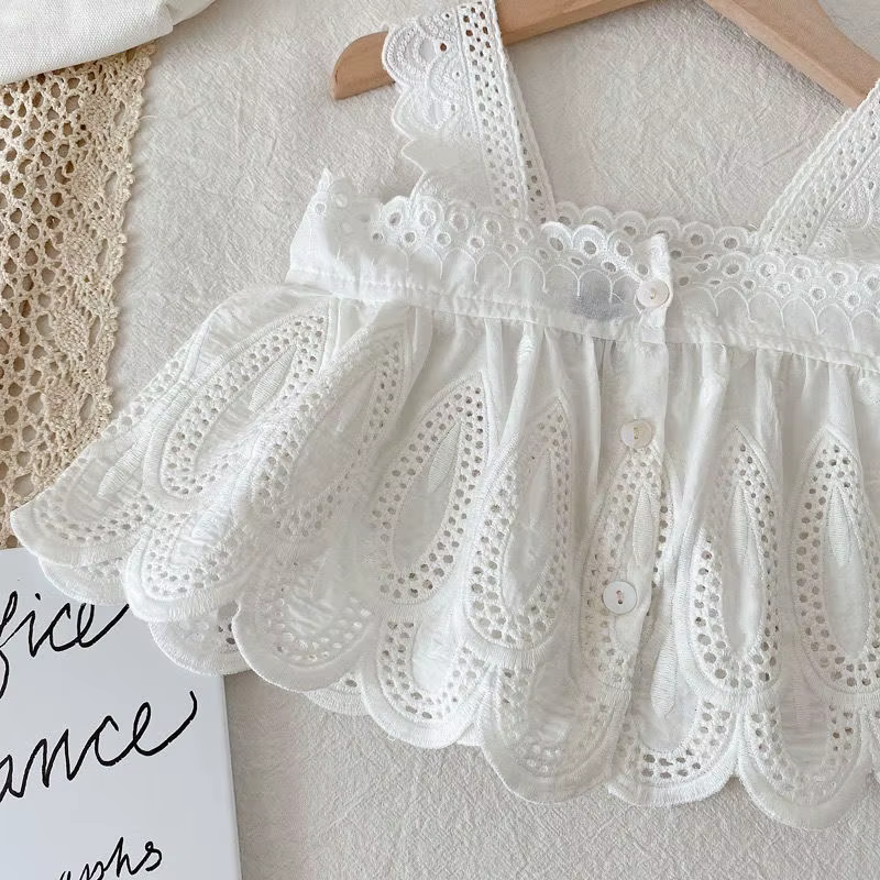 MILANCEL-Ensemble de vêtements d'été pour enfants, 2 pièces, haut amissié + short en jean, style fin