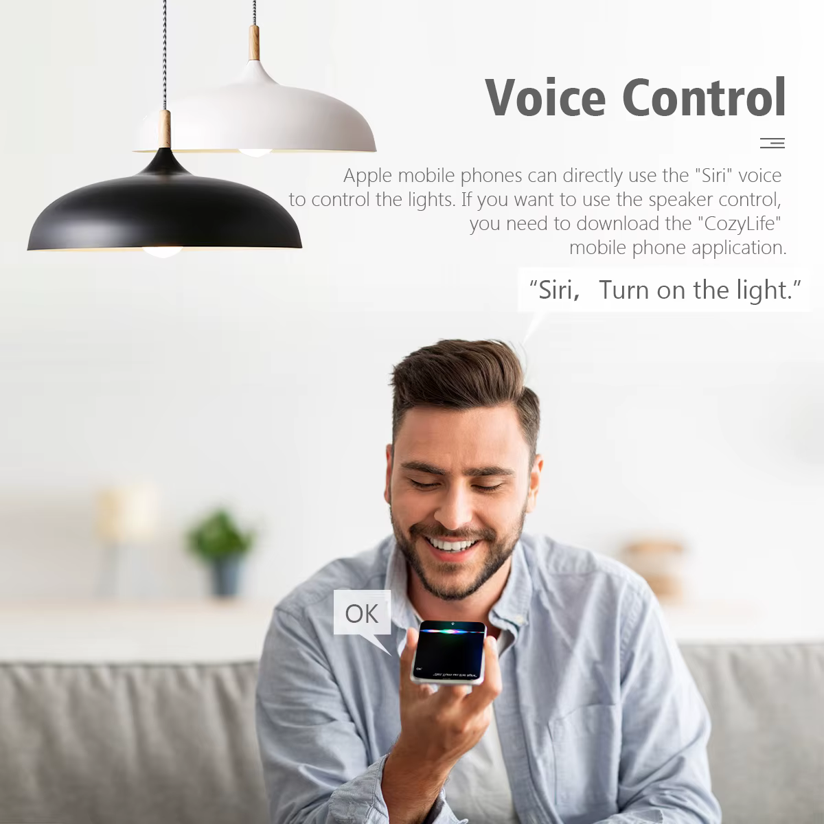 Certifié MFI Homekit LED ampoule Wifi intelligente E27 lampe intelligente multicolore ampoule LED à 