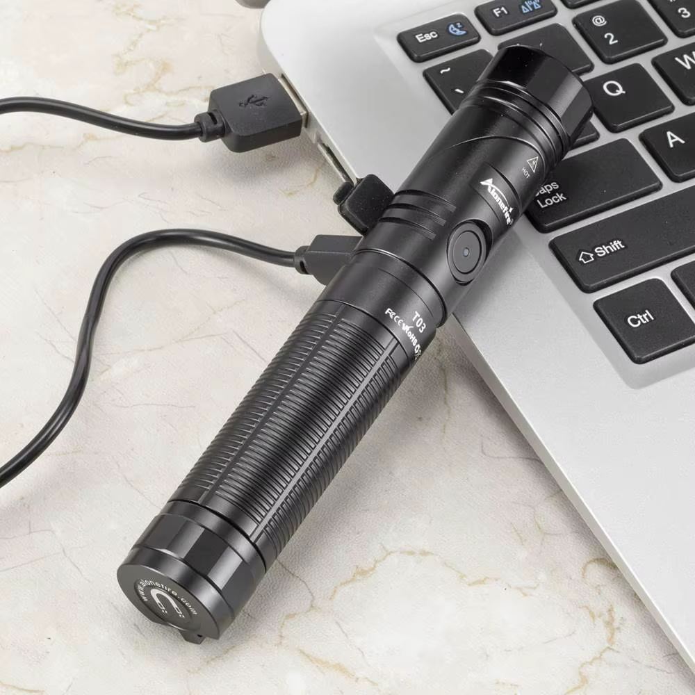 12W SST40 LED lampe de poche tactique 90 degrés rotatif USB Rechargeable torche magnétique chasse Ca