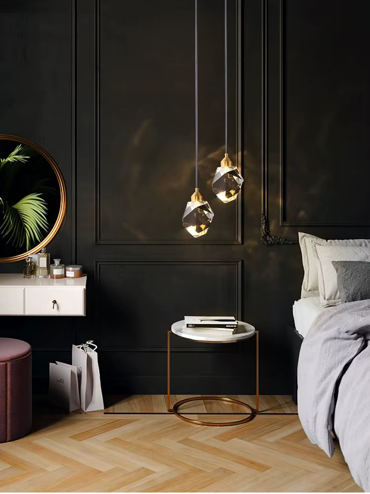 Petit lustre de luxe en cristal K9, moderne et minimaliste, pour Restaurant, Bar, comptoir, chambre