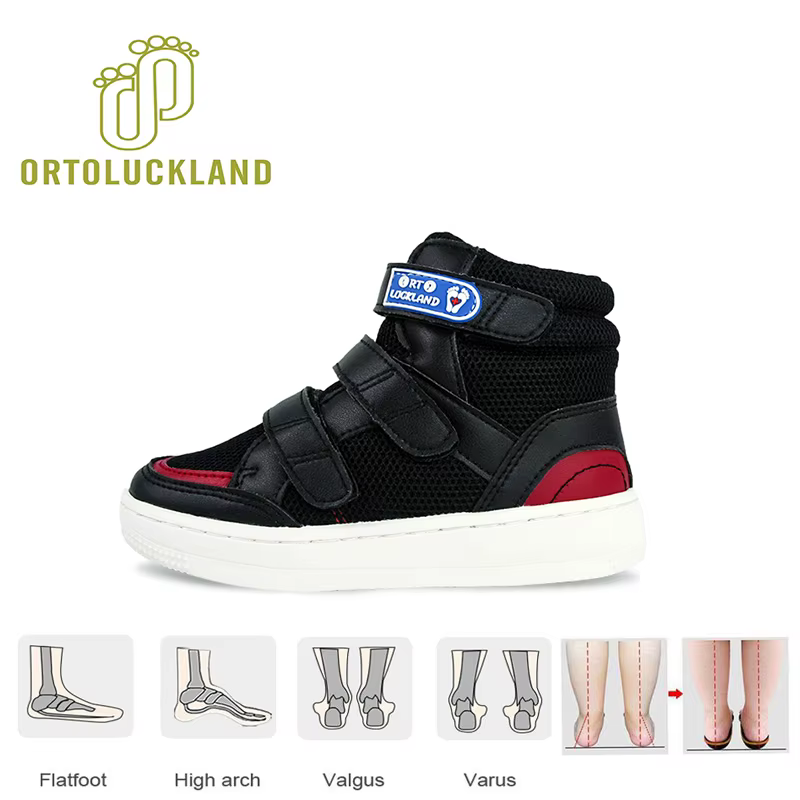 Chaussures orthopédiques avec soutien de la voûte plantaire pour enfants, baskets pour garçons, chau