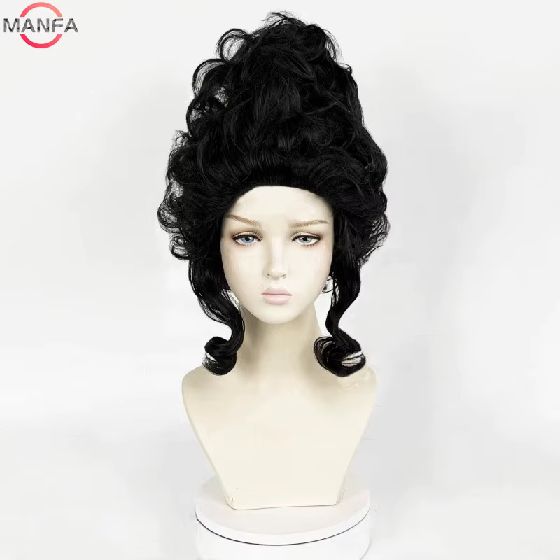 Perruques de Cosplay Marie Antoinette, perruque de princesse synthétique bouclée moyenne résistante 