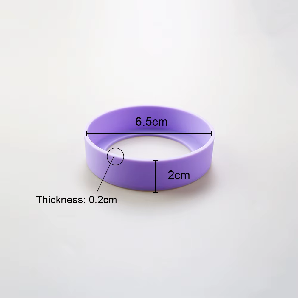 Sous-verres en Silicone, 28 couleurs, 6.5CM, couvercle inférieur de tasse, anneau inférieur, manchon