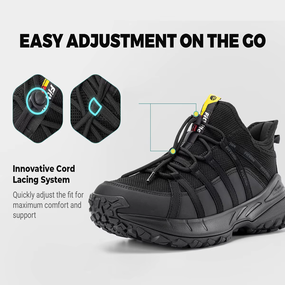 FitVille – chaussures larges à enfiler pour hommes, chaussures de marche, de randonnée en plein air,