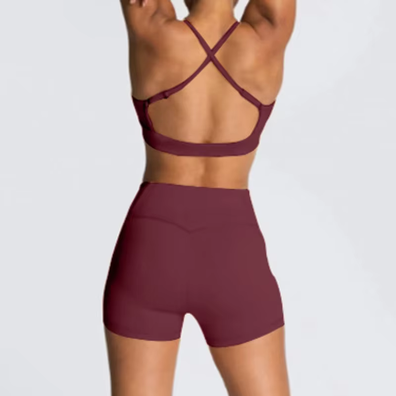 Yoga course 2 pièces ensemble de gymnastique vêtements d'entraînement pour femmes sans couture Fitne