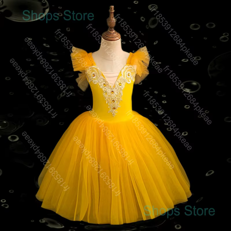 Jupe de ballet pour enfants, jupe de danse pour filles, costumes de spectacle collectif pour enfants