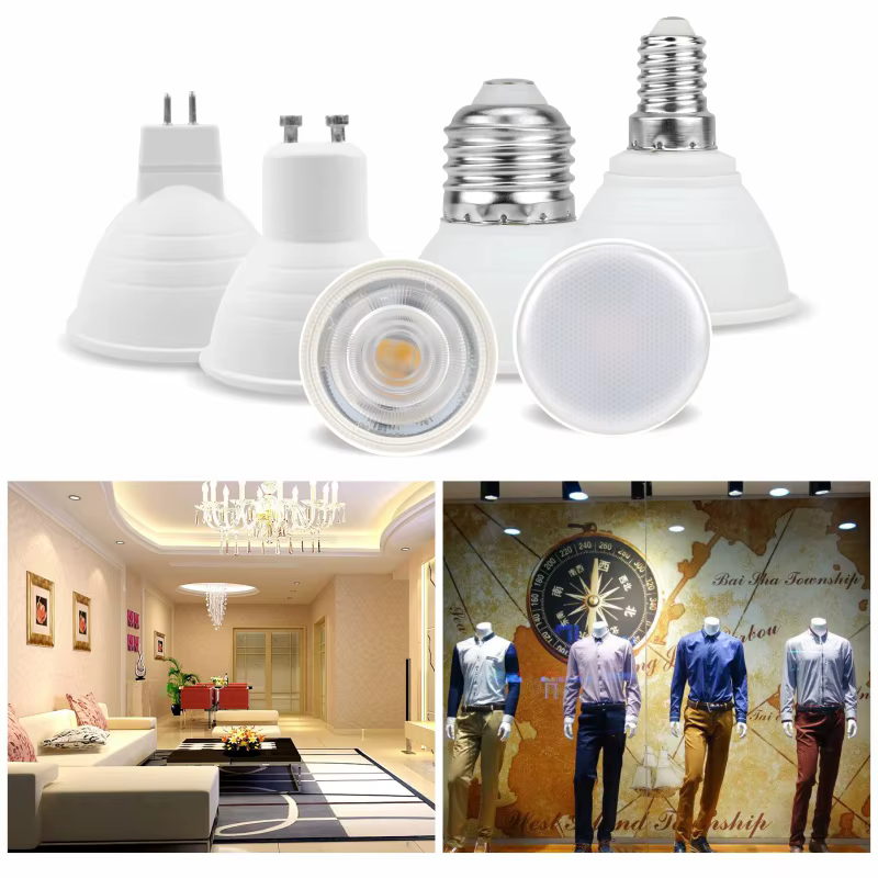 2 pièces GU10 MR16 E14 E27 projecteur 6W AC220V-240V ampoule Led Angle de faisceau 24 120 degrés amp