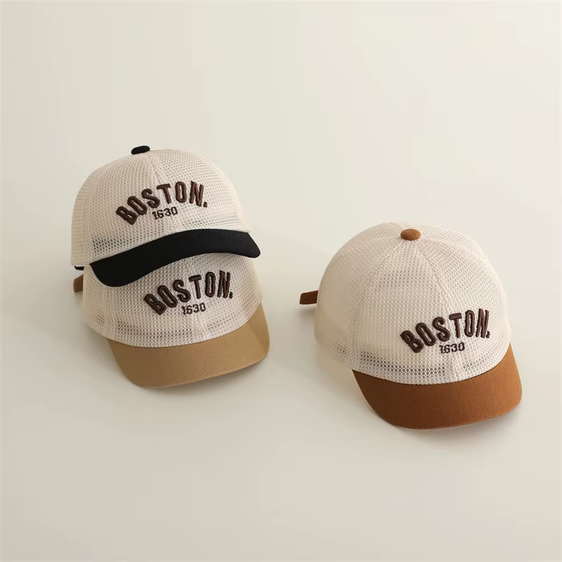 Casquette de baseball brodée pour bébé, respirante en maille, pour l'été, chapeau de soleil pour tou