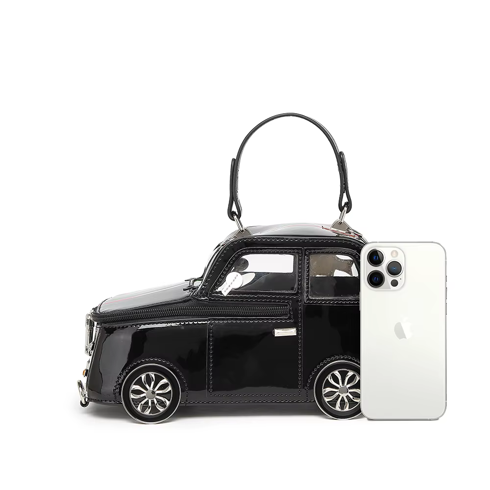 Sac à main en forme de voiture pour femmes, joli sac de personnalité créatif 3D, fourre-tout à la mo