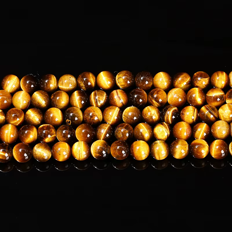 Perle en pierre œil de tigre jaune naturel, entretoise ample 4 6 8 10 12mm pour la fabrication de bi