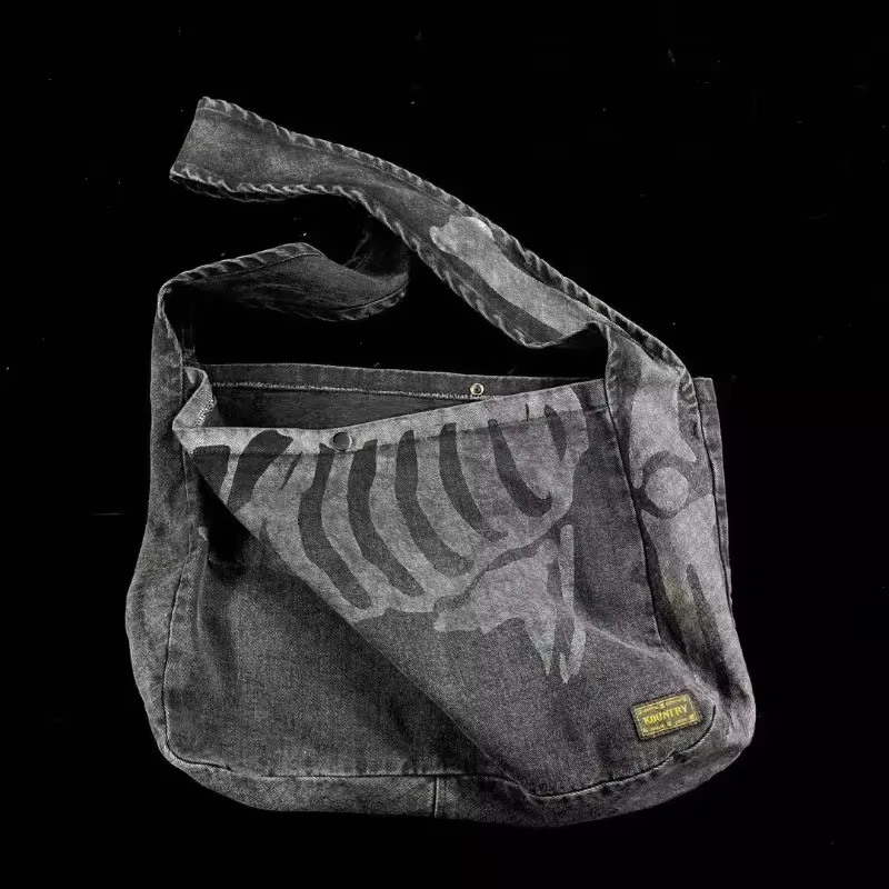 KAPITAL Hirata et Hiroshi Chunqiu Nouveau sac bandoulière polyvalent en denim vintage japonais tenda