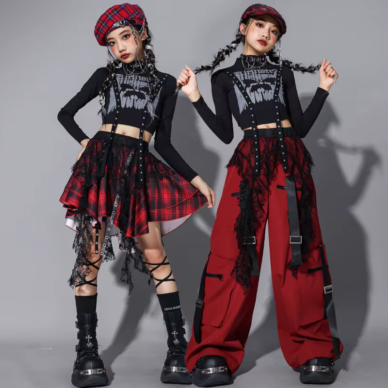 Ensemble de vêtements pour filles K-pop, haut court à épaules dénudées, pantalon de jogging, short d