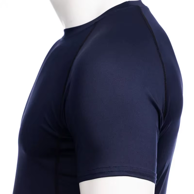 Chemise de sport à Compression pour hommes, T-Shirt à manches courtes, séchage rapide, haut de fitne