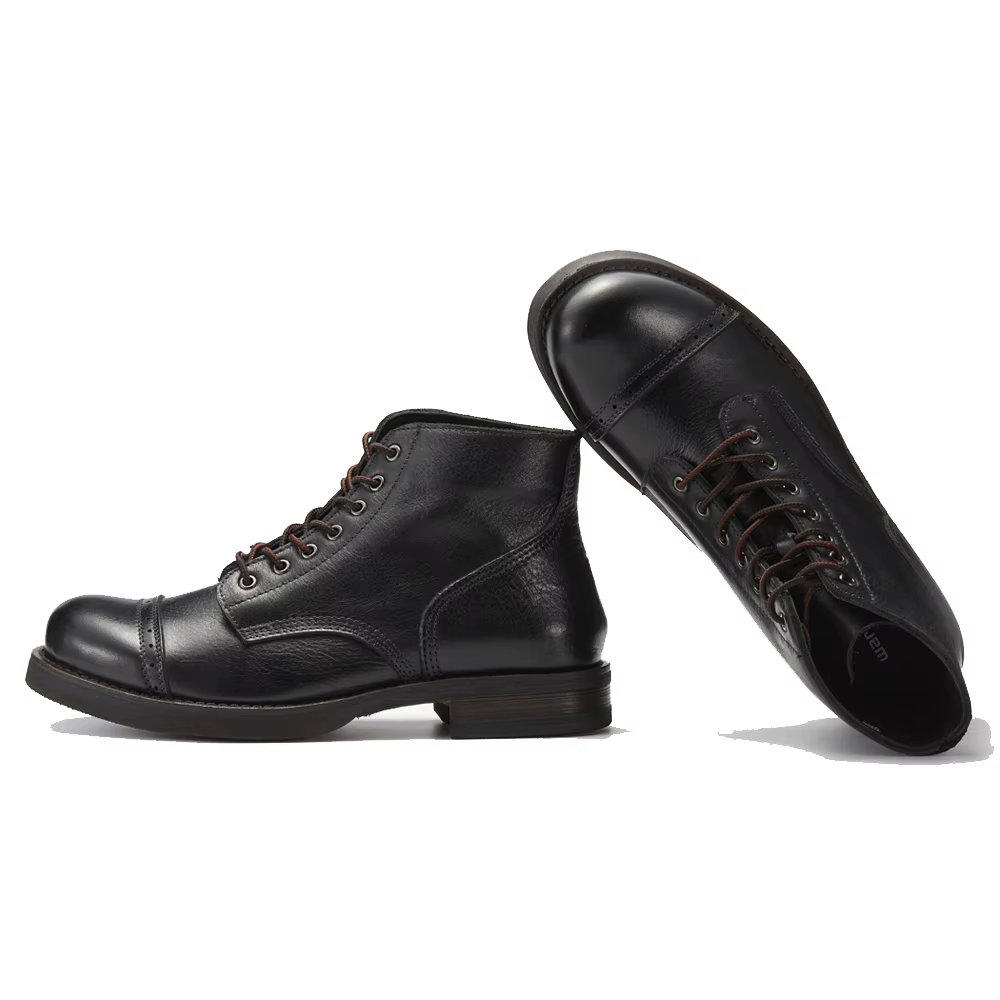 Bottes de Combat en cuir véritable pour hommes, chaussures de luxe, élégantes, faites à la main, poi