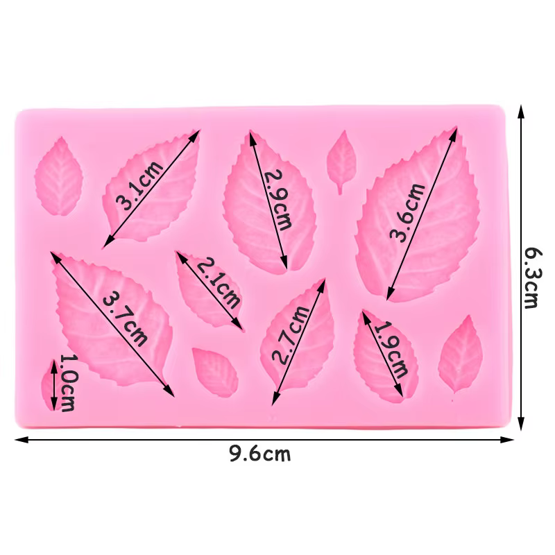Moule à Fondant en Silicone Rose, fleurs et feuilles, outils de décoration de gâteaux, décoration de