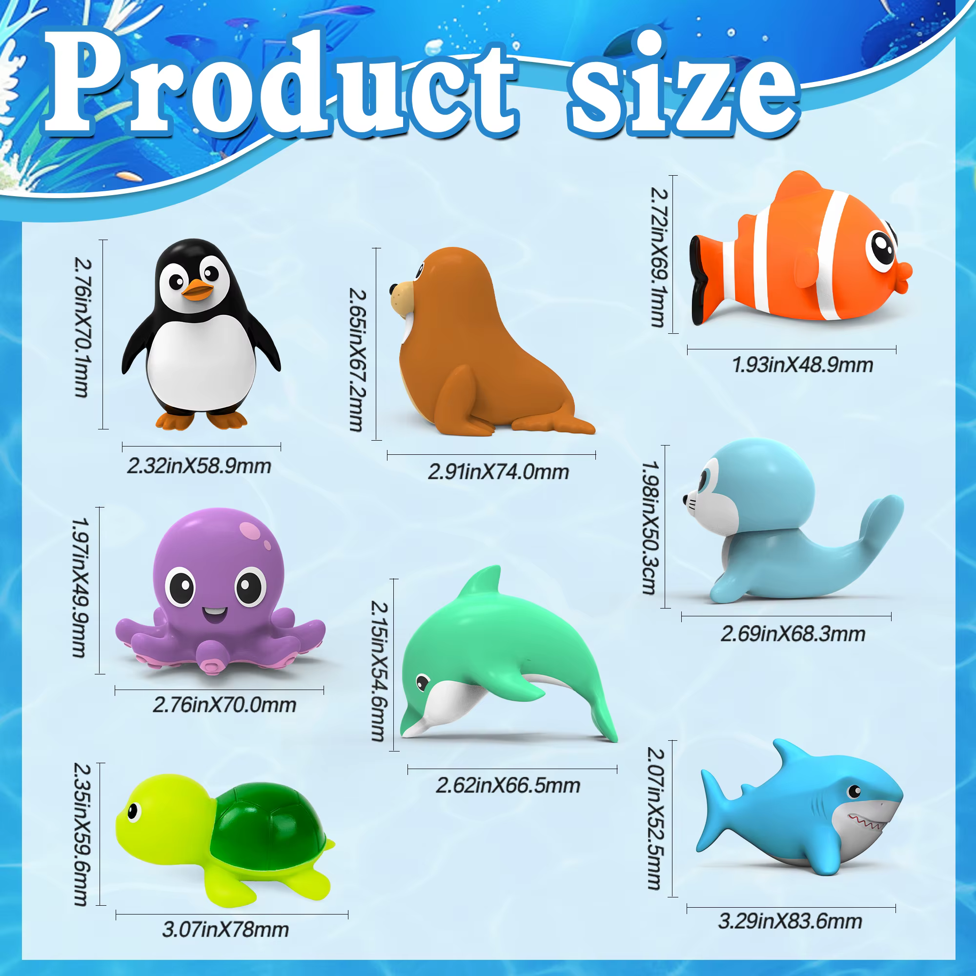 Jouets de baignoire et de douche, animaux de mer résistants aux moisissures, jeu d'eau de bain, joue