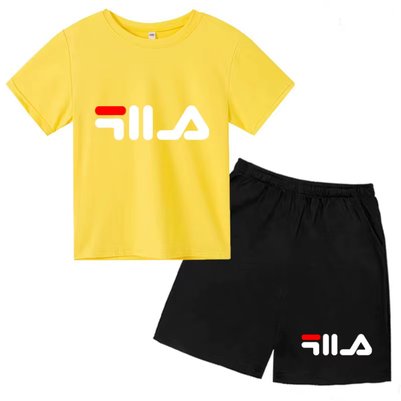 Vêtements pour enfants, t-shirt à manches courtes + short, vêtements d'été cool et charmants, ensemb