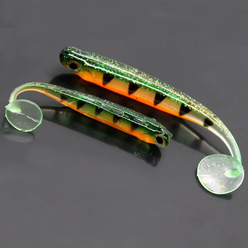 2 pièces/lot 7 cm/9 cm 2g/5g Wobbler leurre de pêche arc-en-ciel Shiner appât T queue bionique soupl