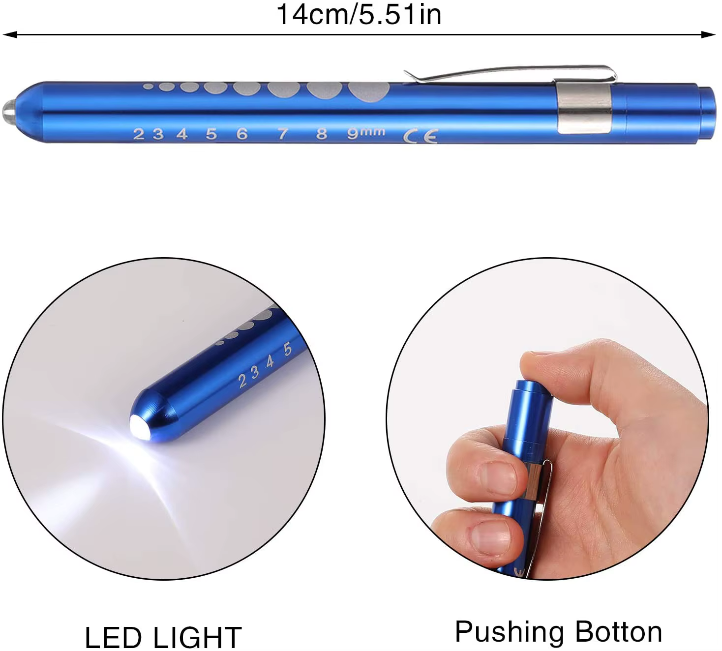 1 Pc lampe de poche LED Mini lampe de poche stylo lumière de poche lampe de poche lampe de poche méd