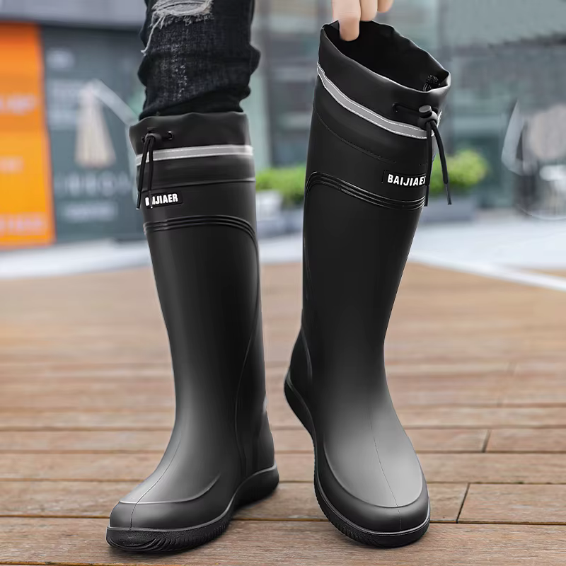 Chaussures de pluie bottes imperméables imperméables pour hommes quatre saisons semelles souples ant