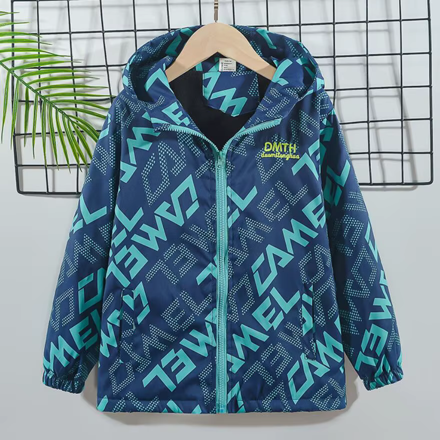 Veste d'extérieur épaisse pour garçons, imperméable, à la mode, vêtements chauds pour enfants, coupe