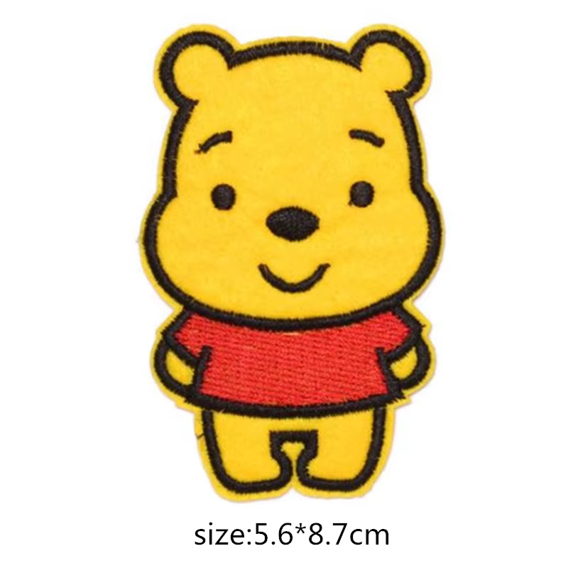 Badge ours mignon brodé Winnie the Poo, 1 pièce, grand Patch en peluche, accessoires pour vêtements,