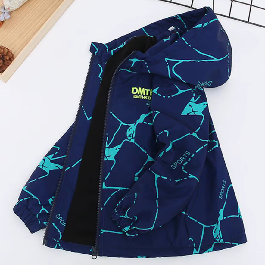 Veste d'extérieur épaisse pour garçons, imperméable, à la mode, vêtements chauds pour enfants, coupe