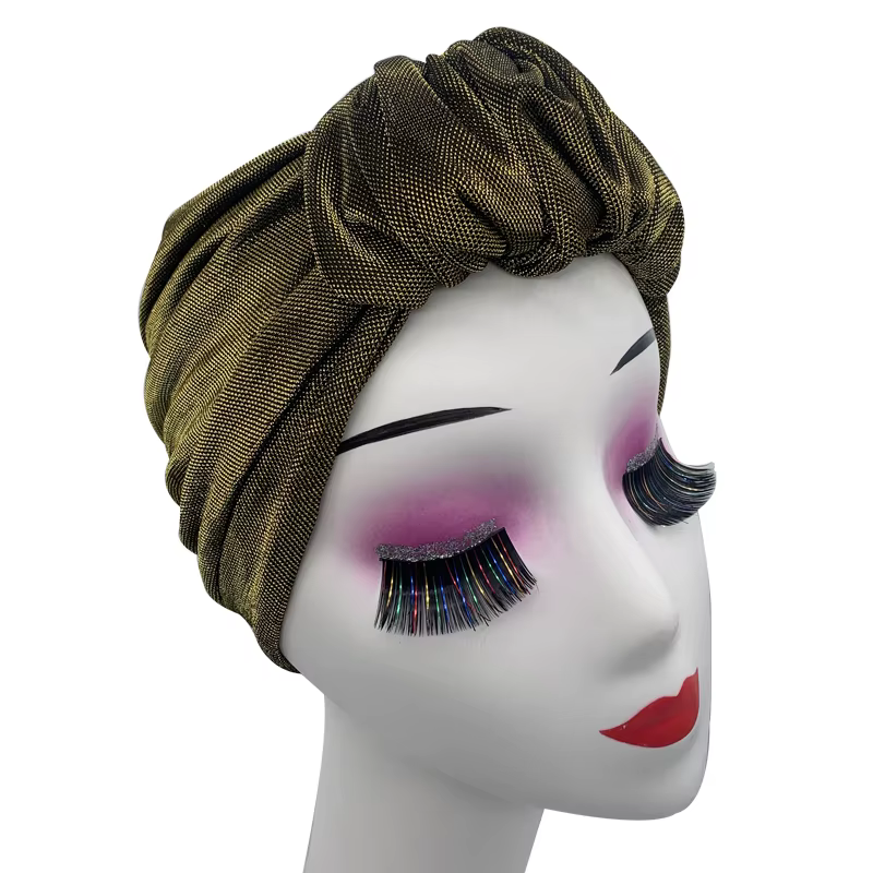 Bonnet turban français à volants pour femme, boucle frontale, bonnet enveloppant de sauna rétro, bon