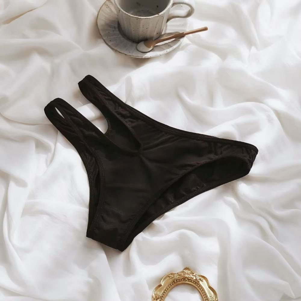 Culottes imprimées léopard asymétriques Léopard/Noir/Blanc – Sous-vêtements féminins tendance pour l