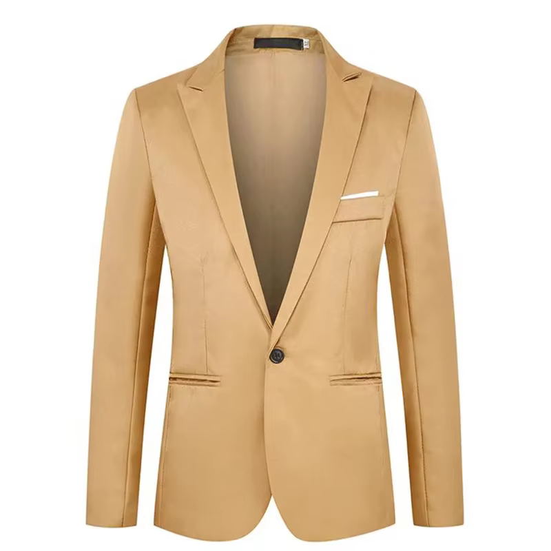 Veste de costume d'affaires décontractée pour hommes, tendance, légère, luxueuse, Slim, sans repassa