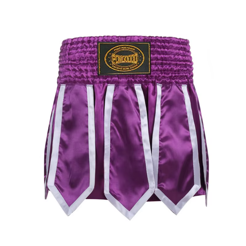 Shorts de combat Lotus avec motif ruban, pantalon de combat Sanda Muay Thai, pour entraînement de bo