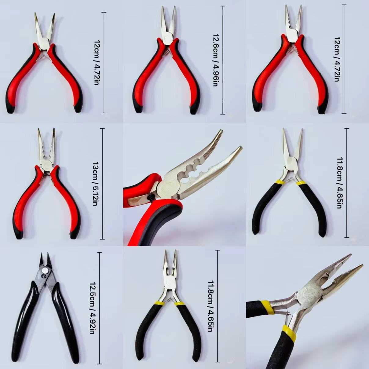 Différents types de pinces pour extensions de cheveux pour anneaux en micro-silicone, pinces pour ex