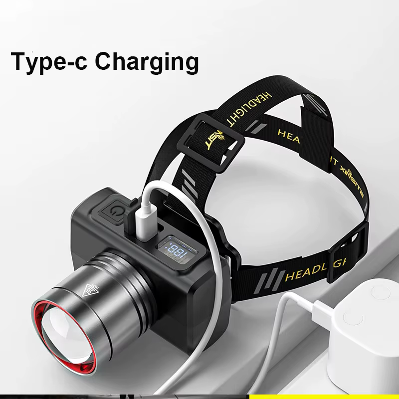 Lampe frontale Rechargeable Super lumineuse avec capteur de mouvement, lampe frontale Led, étanche, 
