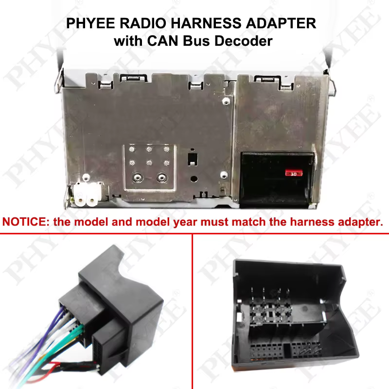 CAN Bus Adaptateur de faisceau de décodeur Quadlock, 16 broches, connecteur de verrouillage, RCA, câ