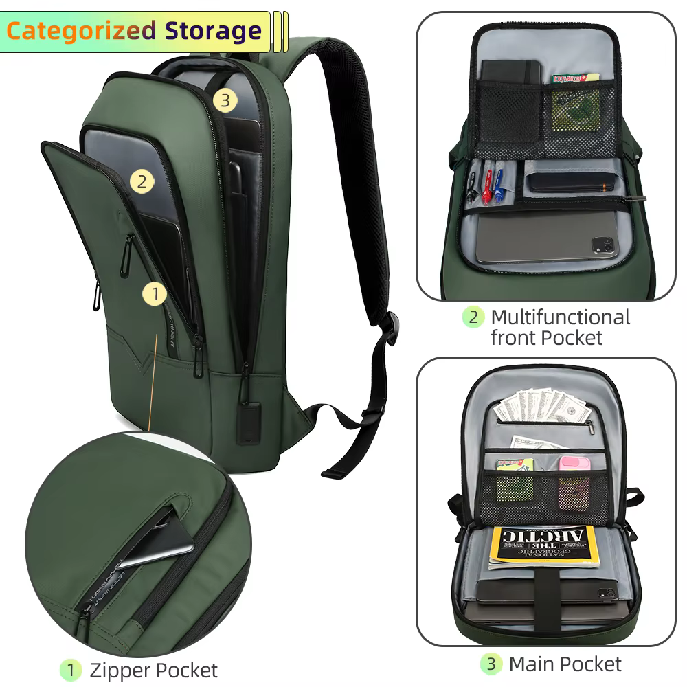 Sac à dos Heroic Knight pour hommes, sac à dos d'affaires mince pour tablette, sac à dos de voyage l